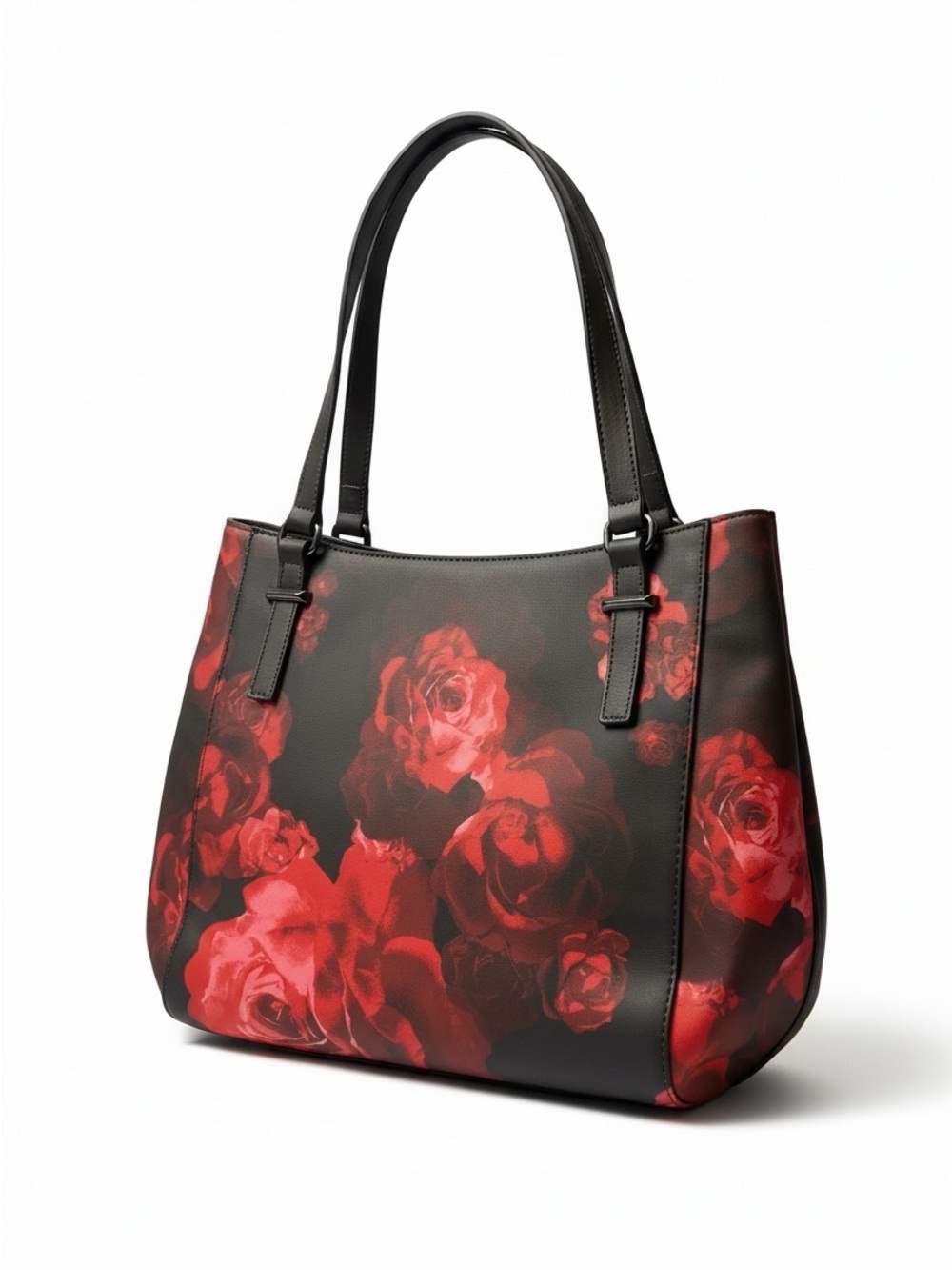 Simply Vera Vera Wang Elizabeth Faux Leather Four Poster Tote Bag NWT